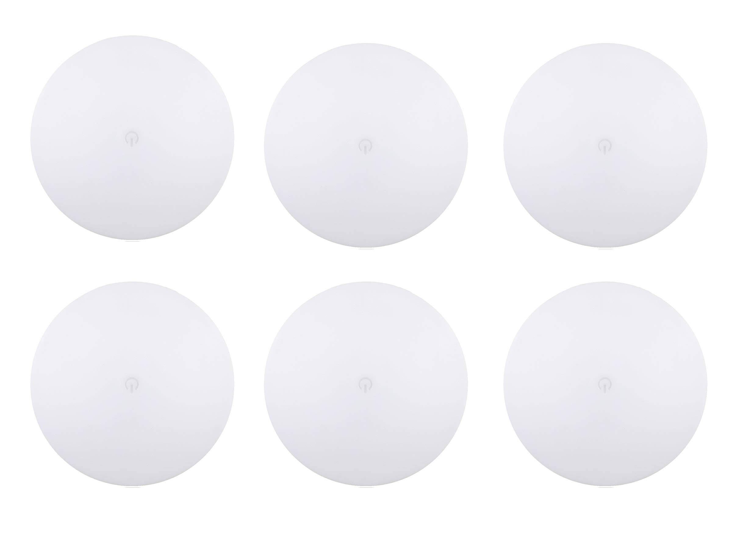 Risestar 12V LED Dome Ceiling Lights - Ultra Slim Warm White 3400K Dimmable Interior Lighting with Touch On/Off Switch (3.25 Inch, Pack of 6) - Perfect for RV, Trailer, Camper, Boat, and Marine Lighting Applications