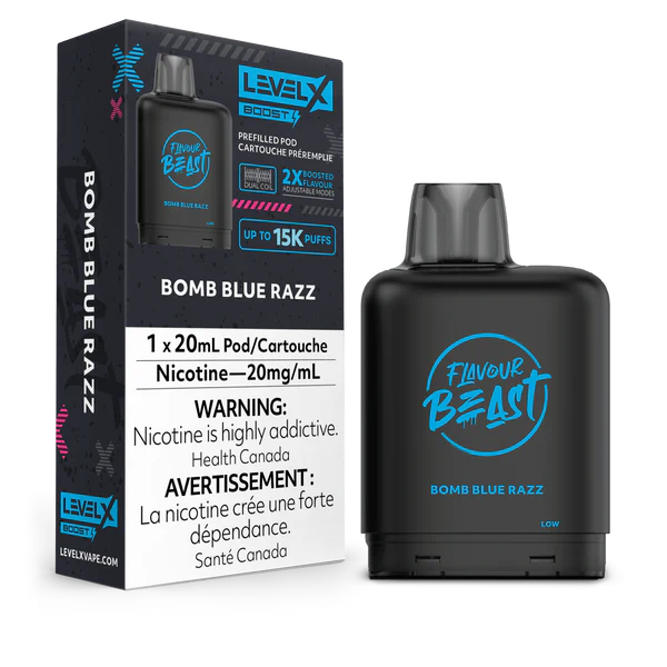 Beast Level X Boost - Blue Razz Flavor Vape Juice | Premium E-Liquid for Vaping & Pod Systems | Perfect for All-Day Vaping & Cloud Chasing