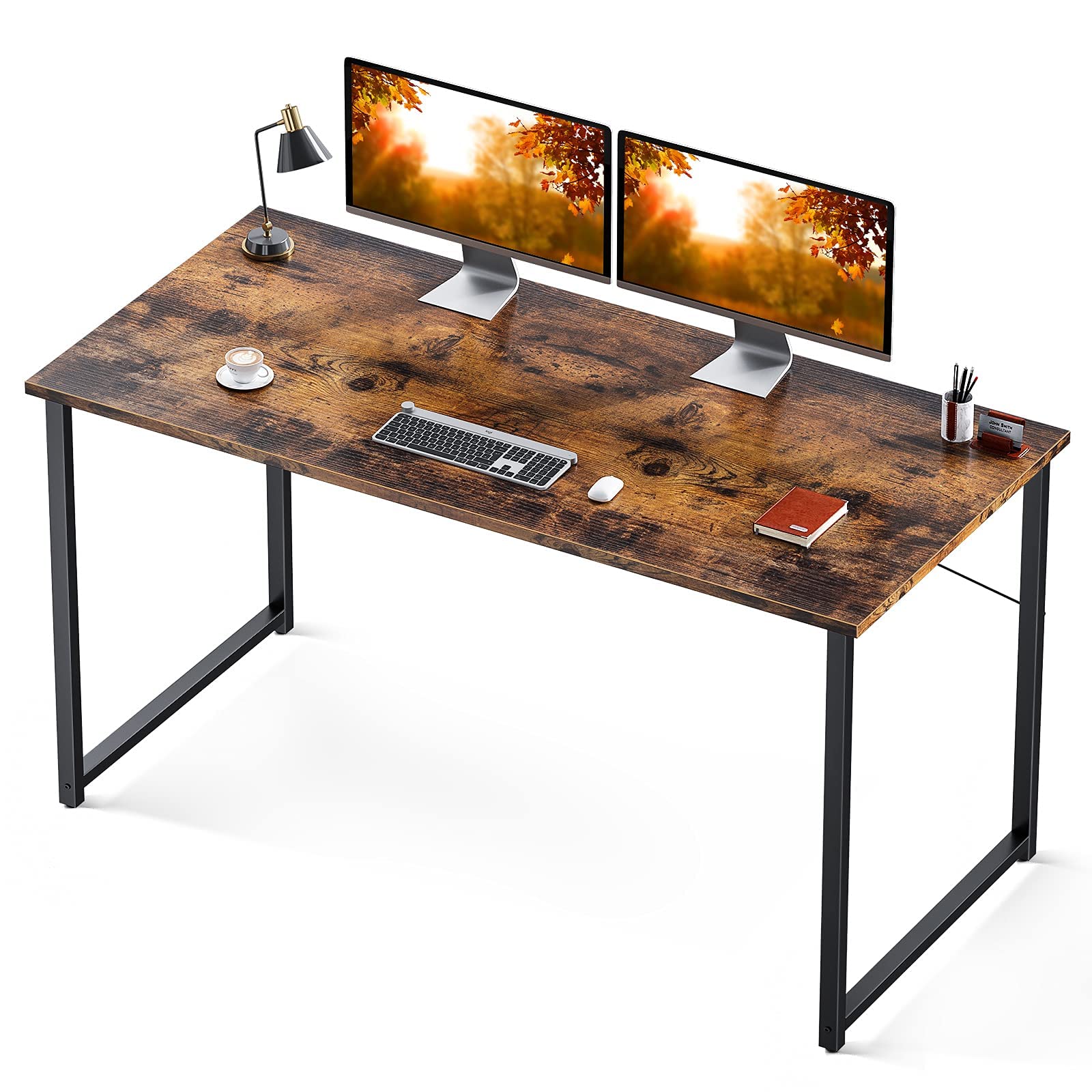 Coleshome 47 Inch Computer Desk - Modern Simple Home Office Desk, Study & Student Writing Table with Vintage Design | Perfect for Small Spaces, Gaming Setup & Remote Work