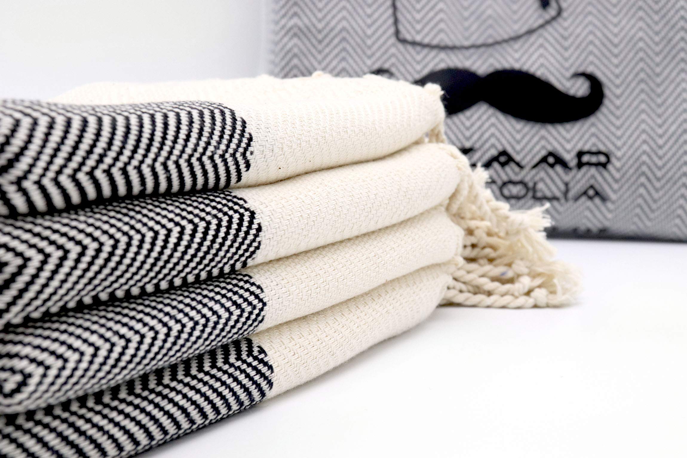 Bazaar Anatolia 100% Cotton Turkish Hand Towels Set of 4 - 39