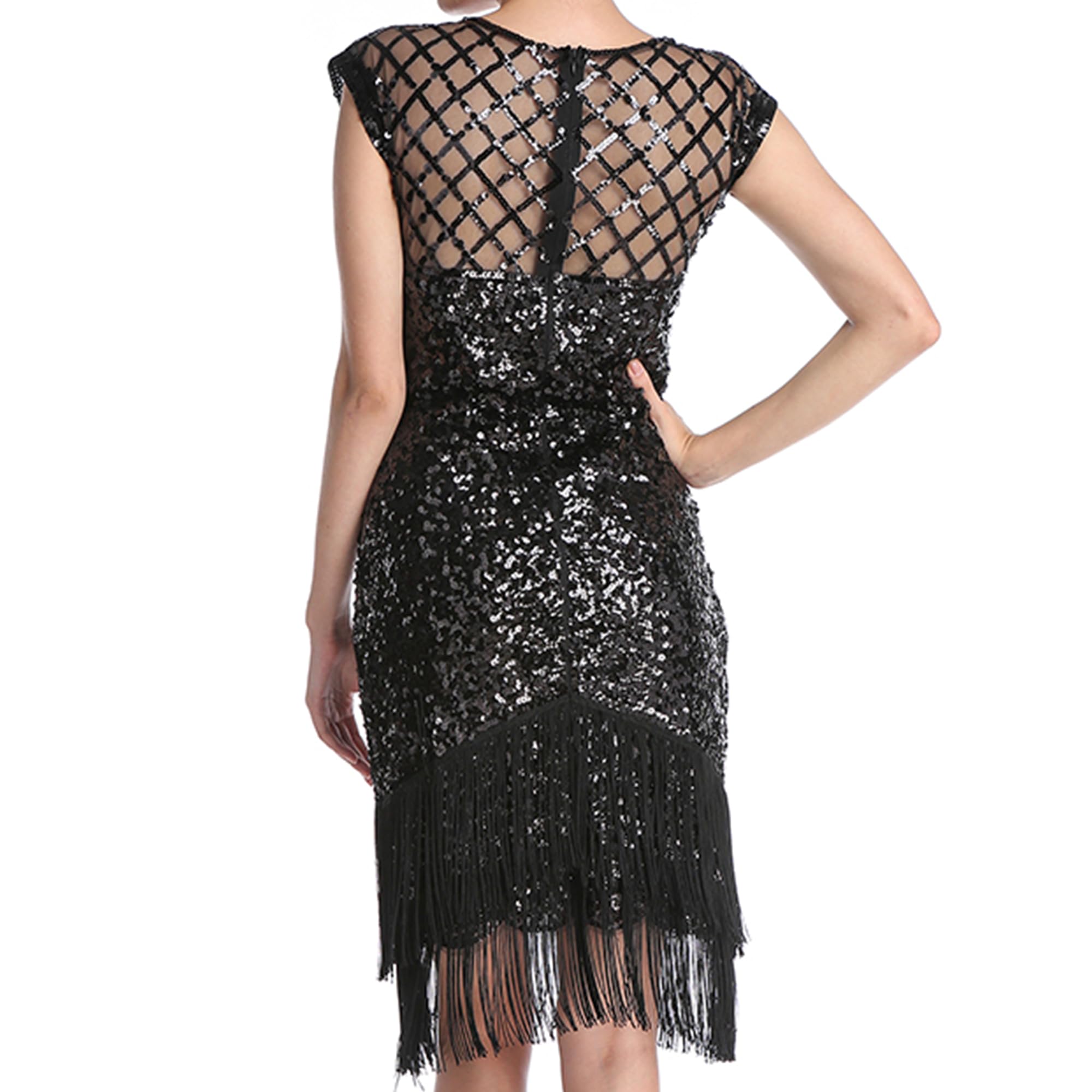 Sparkly Sequin Glitter Fringe Dress for Women | Elegant Party & Night Out Cocktail Dress | Perfect for Club Wear, Evening Events & Special Occasions