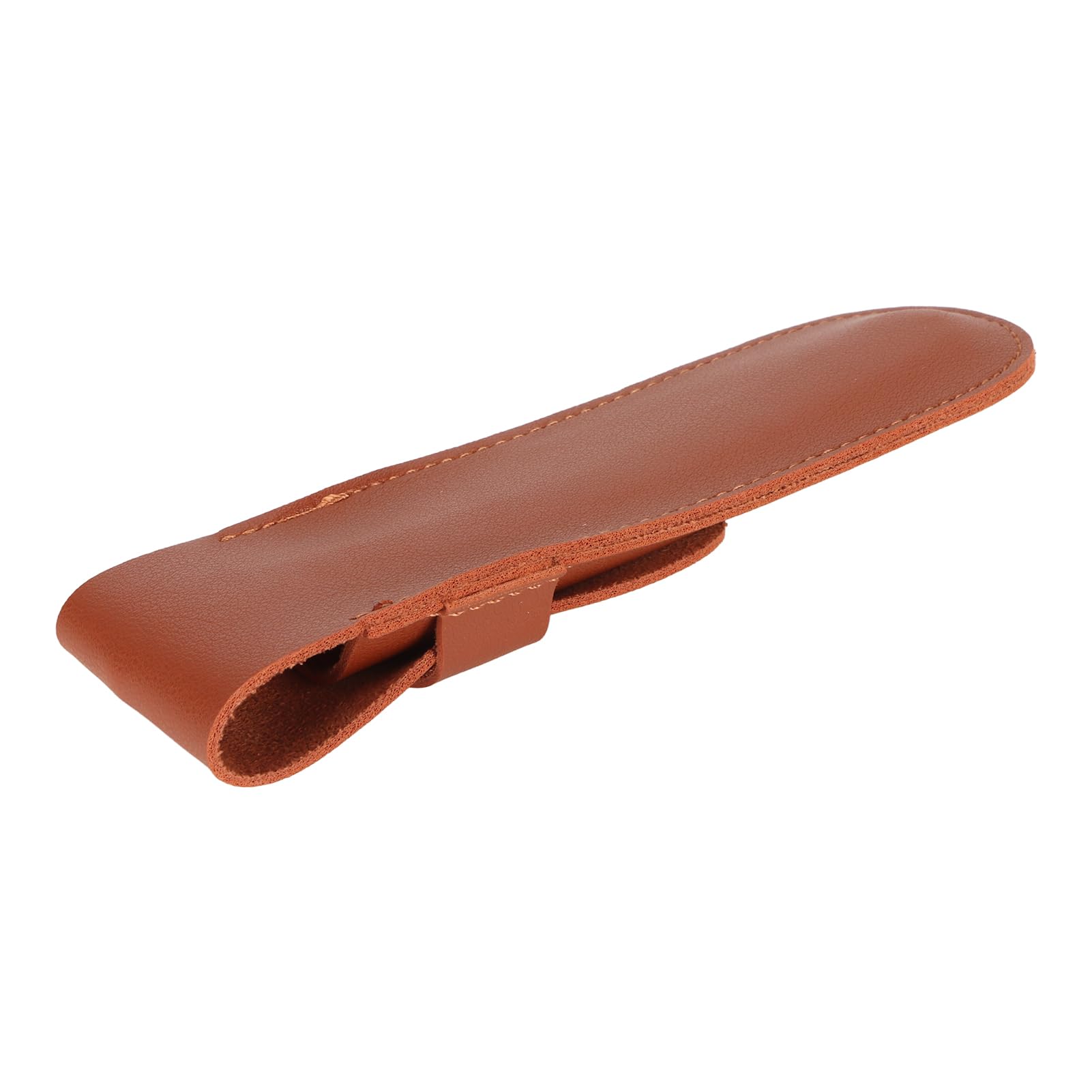 5-Piece Straight Razor Travel Case Set - Premium Brown Leather Razor Cover & Protective Holder for Barber Trimmer Storage - Perfect for Travel, Salon & Home Use
