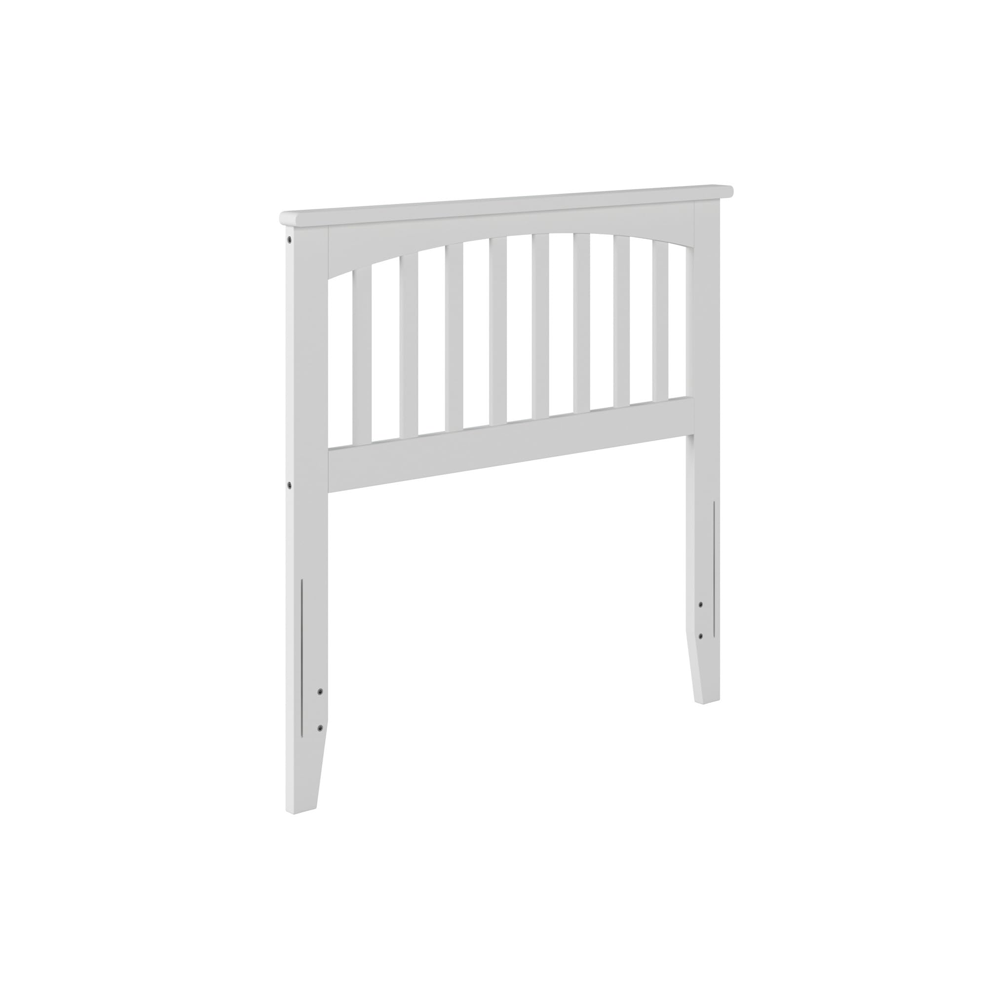 AFI Mission Twin Solid Wood Headboard with USB Charging Port - White Wooden Headboard for Bedroom, Guest Room, and Kids Room - Easy Installation & Modern Design