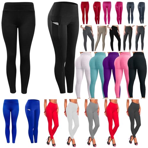 2024 Women's High Waist Tummy Control Butt Lifting Yoga Pants - Plus Size Athletic Workout Leggings for Running, Gym & Lounge Wear