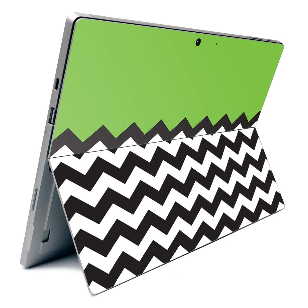 Premium Carbon Fiber Skin for Microsoft Surface Pro 7 - Lime Chevron Design | Textured Protective Cover | Easy Application & Removal | Made in USA | Perfect for Work, Travel & School Use