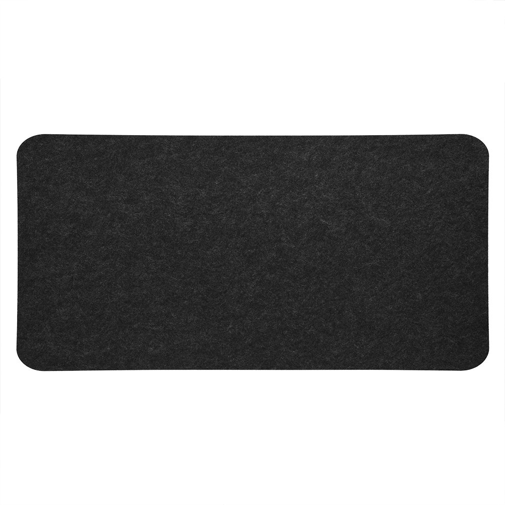 Premium Large Desk Mat & Mouse Pad - 68x33cm Dark Gray Felt Surface - Anti-Static Office Computer Mat for Laptop, PC, Gaming & Workstation - Ergonomic Workspace Accessory for Home & Office Use