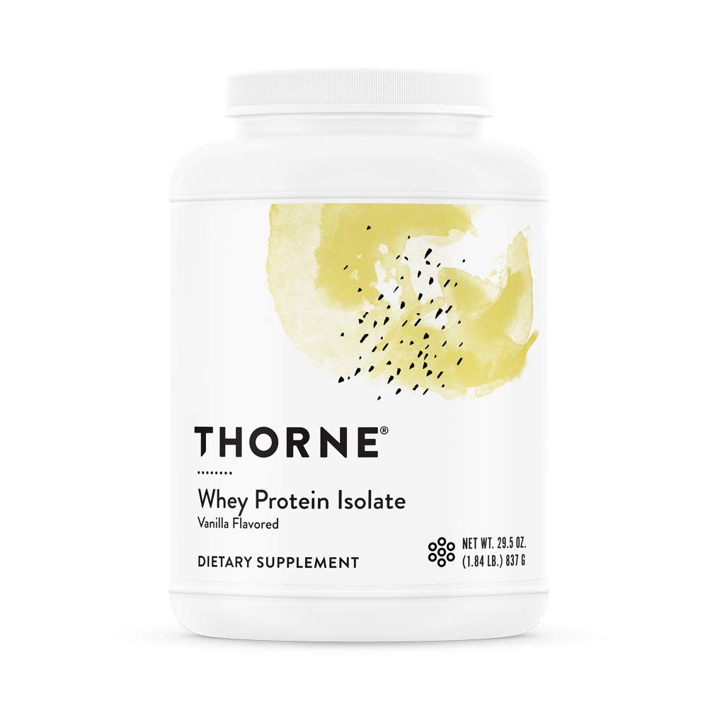 THORNE Whey Protein Isolate Powder - 21g Easy Digest NSF Certified for Sport - Vanilla Flavor 29.5oz (30 Servings) - Post Workout Recovery & Muscle Building Supplement