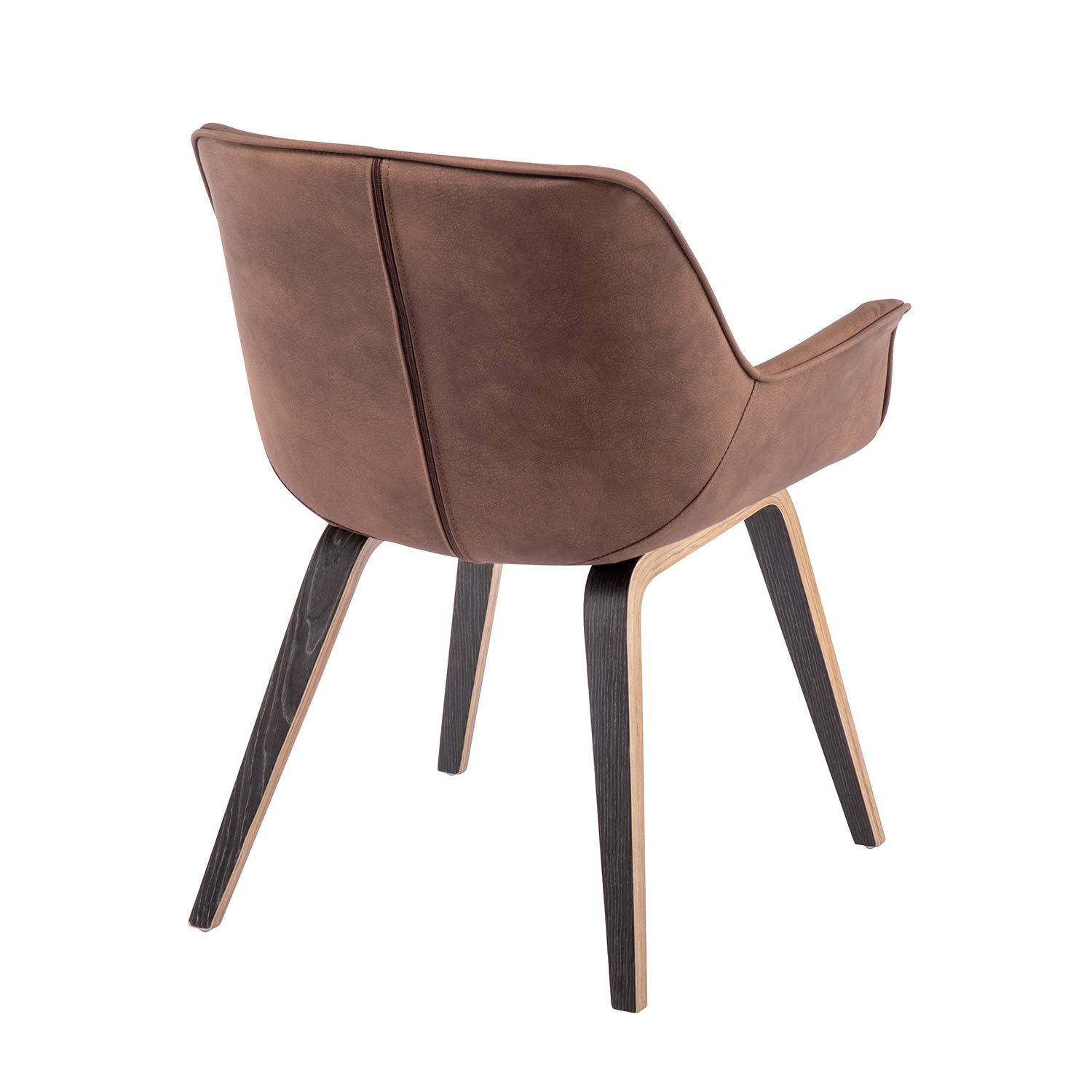 Modern Brown Faux Leather Dining Chairs - Set of 2 for Living Room, Kitchen & Office - Comfortable Side Chairs with Sturdy Metal Legs | Perfect for Home Decor, Restaurant & Small Spaces