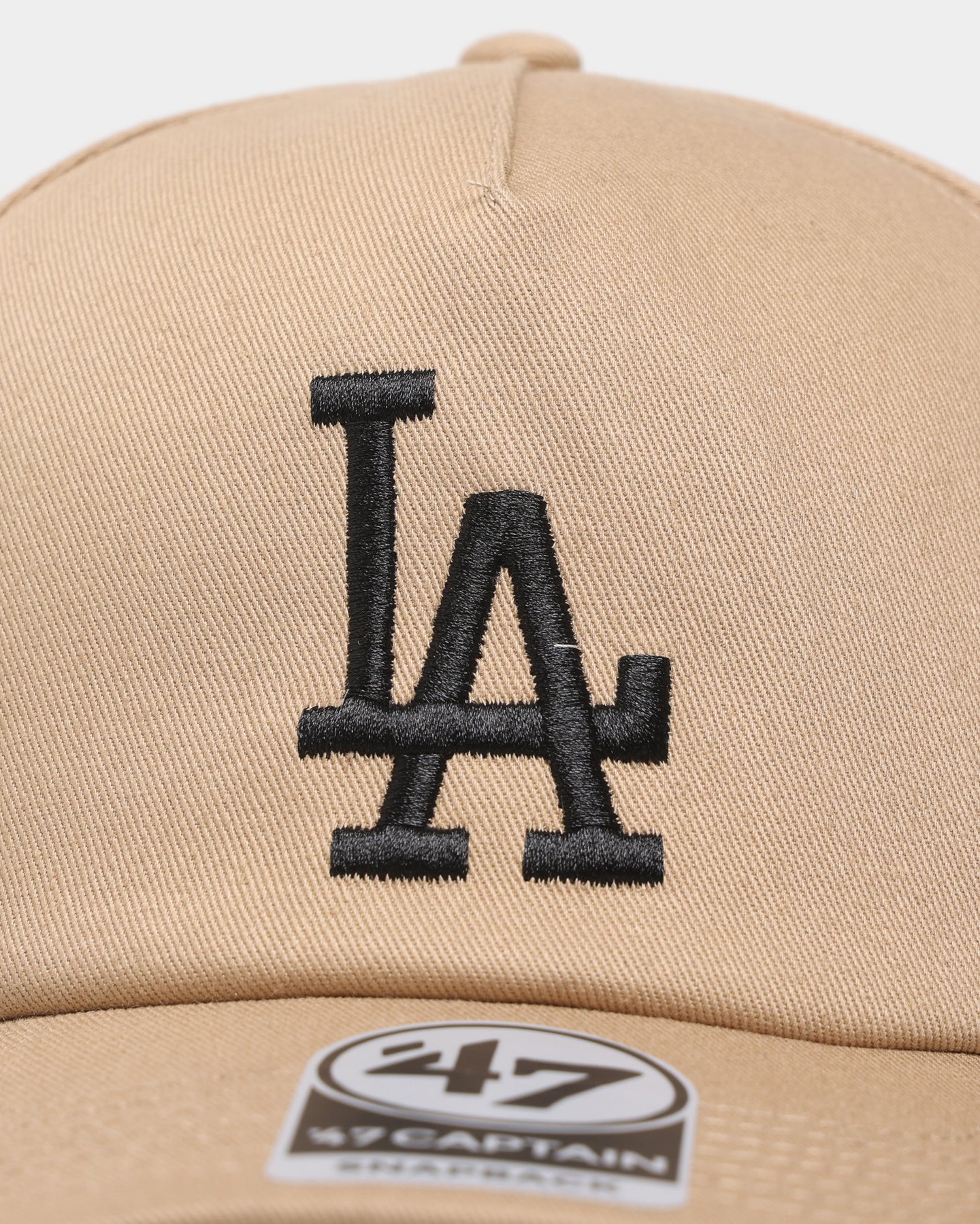 47 Brand Los Angeles Dodgers Nantasket Captain DTR Snapback Khaki Hat - Official MLB Baseball Cap for Men & Women - Perfect for Sports Games, Streetwear Fashion & Casual Outfits