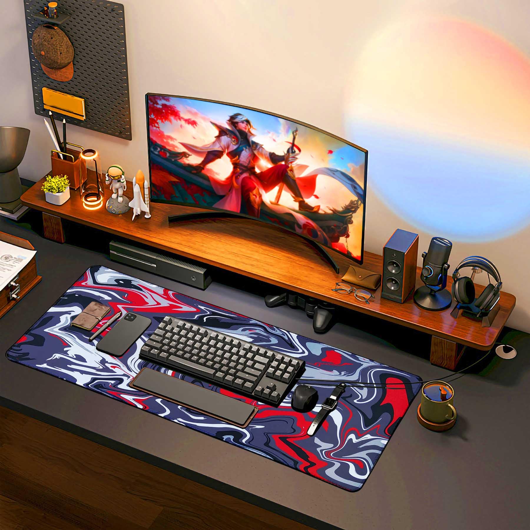 XXL Gaming Mouse Pad 31.5x11.8 Inch - Non-Slip Waterproof Large Desk Mat for PC, Laptop & Keyboard - Perfect for Gaming, Office & Home Workspace