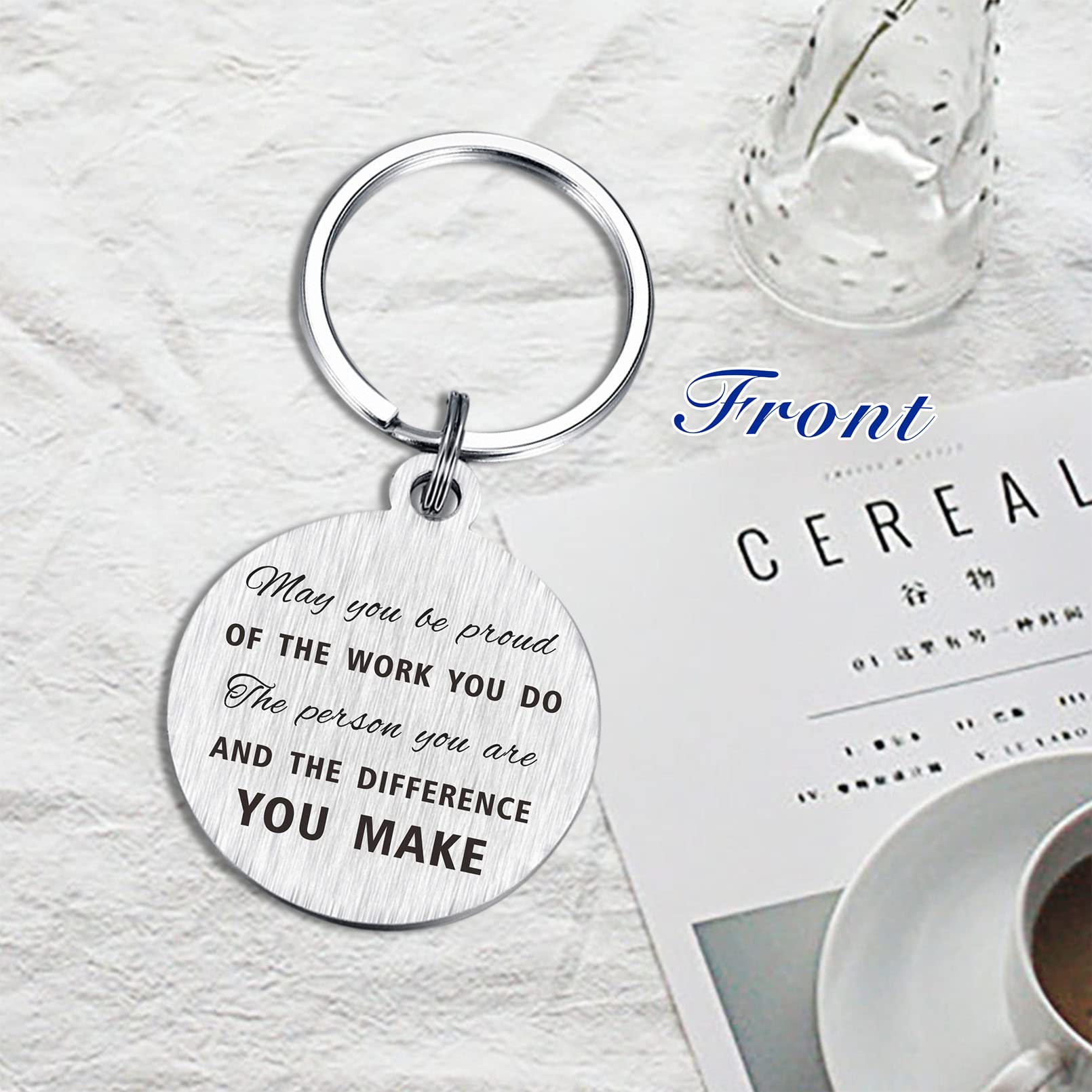 Yobent Thank You Keychain for Coworkers, Teachers, Employees - Appreciation Gifts for All Occasions