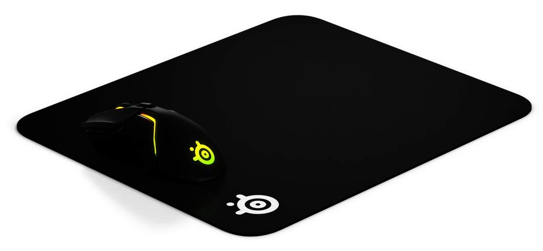 Logitech G305 Wireless Gaming Mouse - HERO Sensor - EU Version - Black | SteelSeries QcK Gaming Mouse Pad - 320mm x 270mm x 2mm - Cloth Surface - Rubber Base - Black - Perfect for PC & Console Gaming Setup