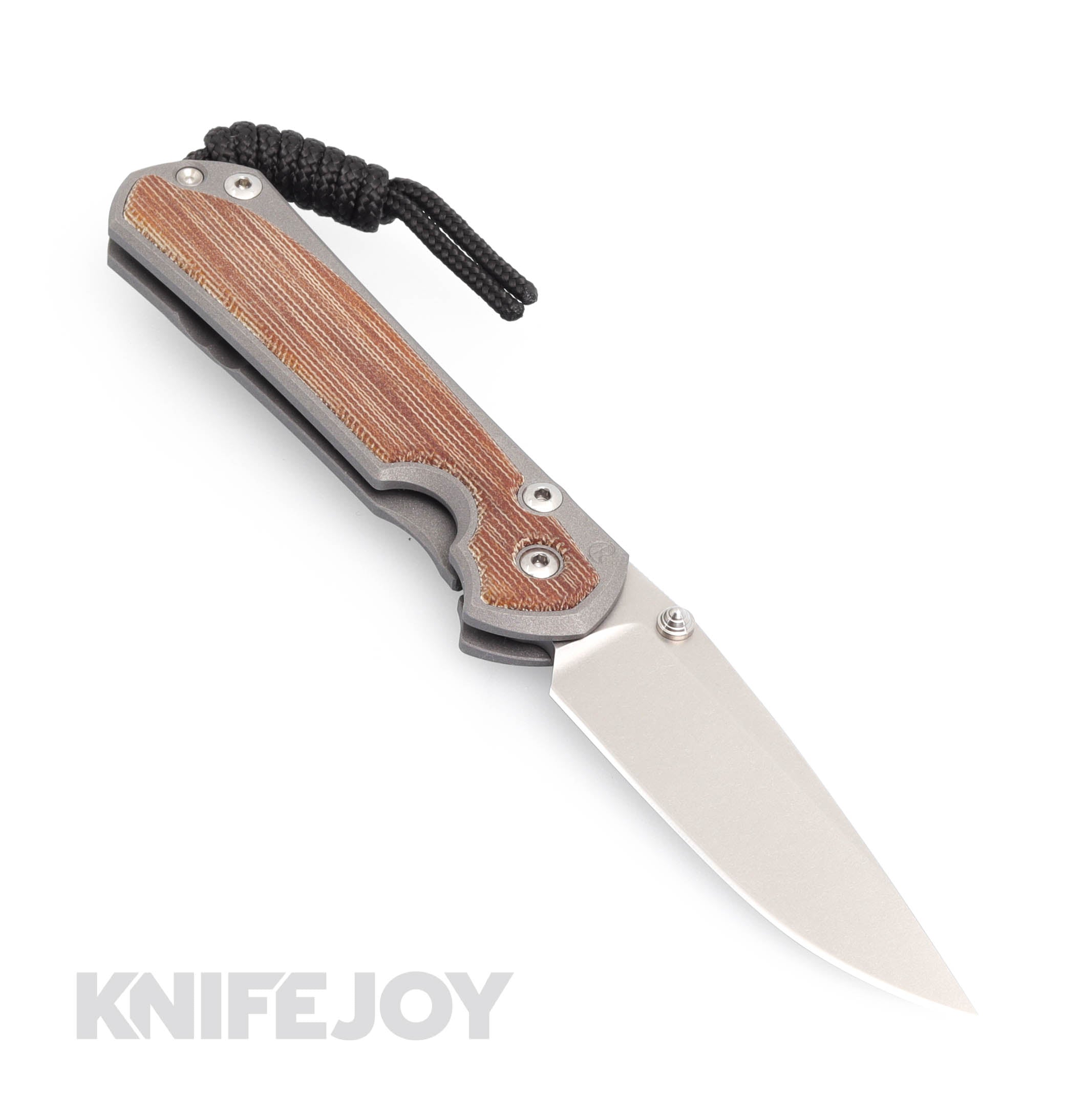 Chris Reeve Knives Small Sebenza 31 LH - Natural Canvas Micarta Inlay Drop Point Folding Knife | EDC, Outdoor, Camping & Survival Gear