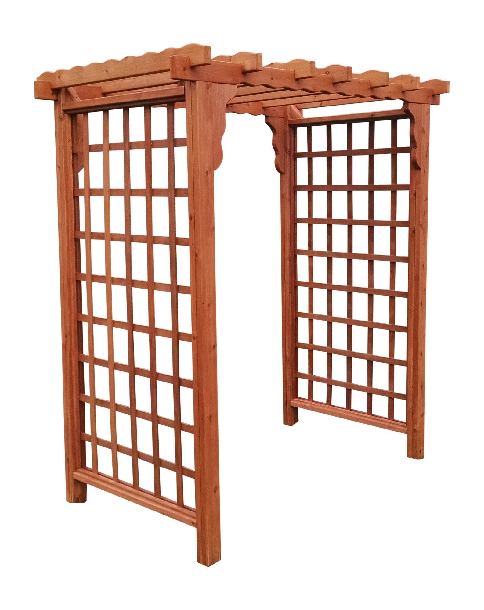 Amish Handcrafted Cedar Wood Lexington Arbor - Rustic Garden Arbor for Outdoor Weddings, Backyard Decor & Landscaping