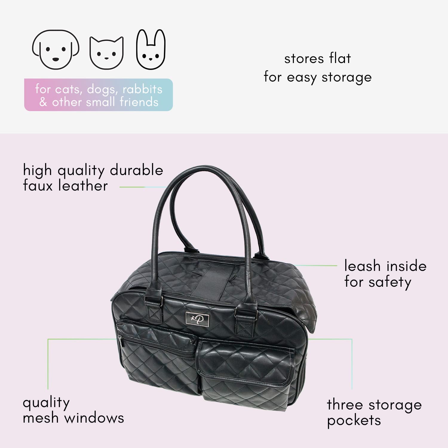 Best Pet Travel Carrier Bag for Dogs & Cats - Lightweight, Airline Approved, Durable & Comfortable - Perfect for Air Travel, Road Trips & Vet Visits