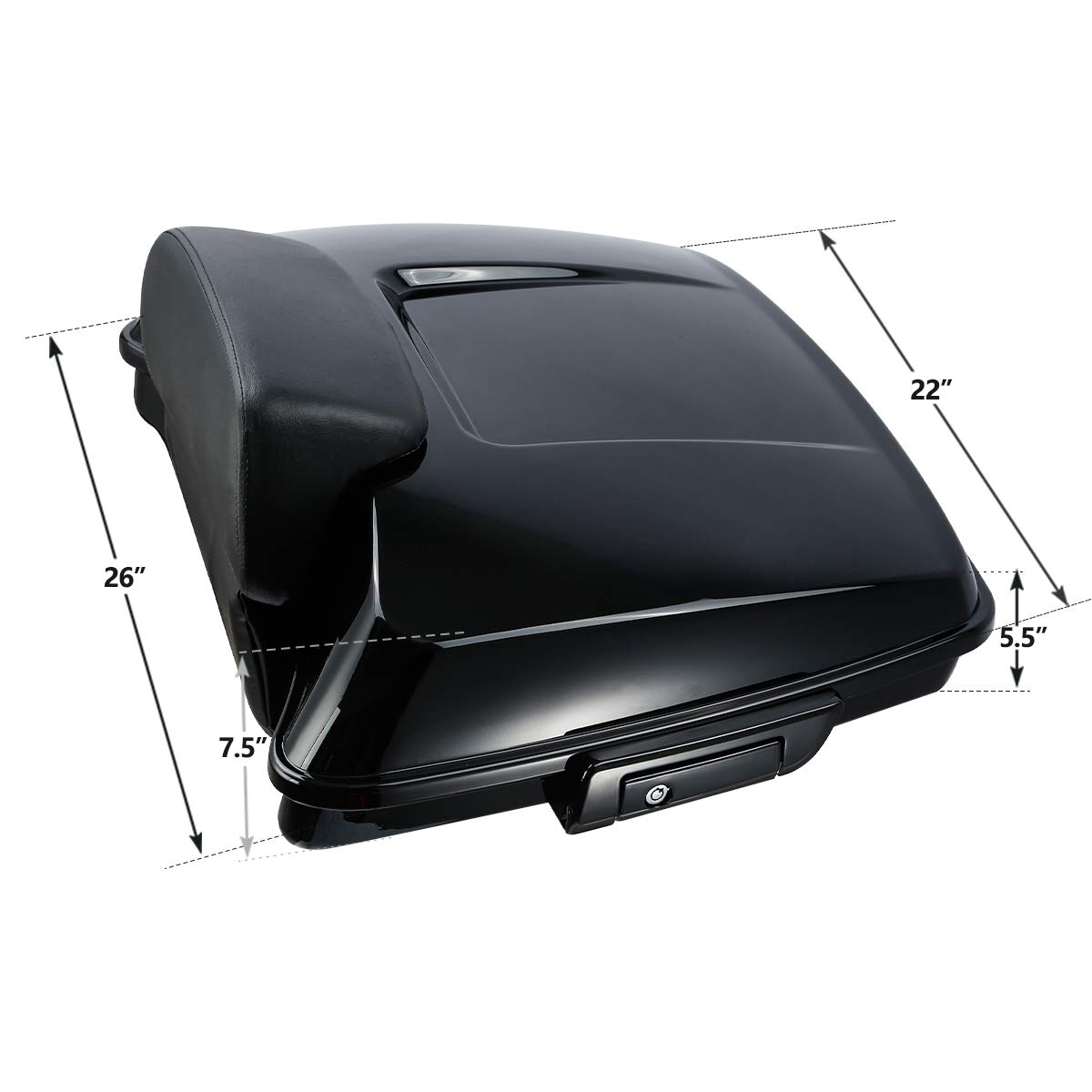 SLMOTO Razor Pack Trunk Backrest Luggage Rack for Harley Tour Pack Touring Road King Glide 2014-2023 | Heavy-Duty Motorcycle Cargo Carrier | Perfect for Long-Distance Rides & Road Trips