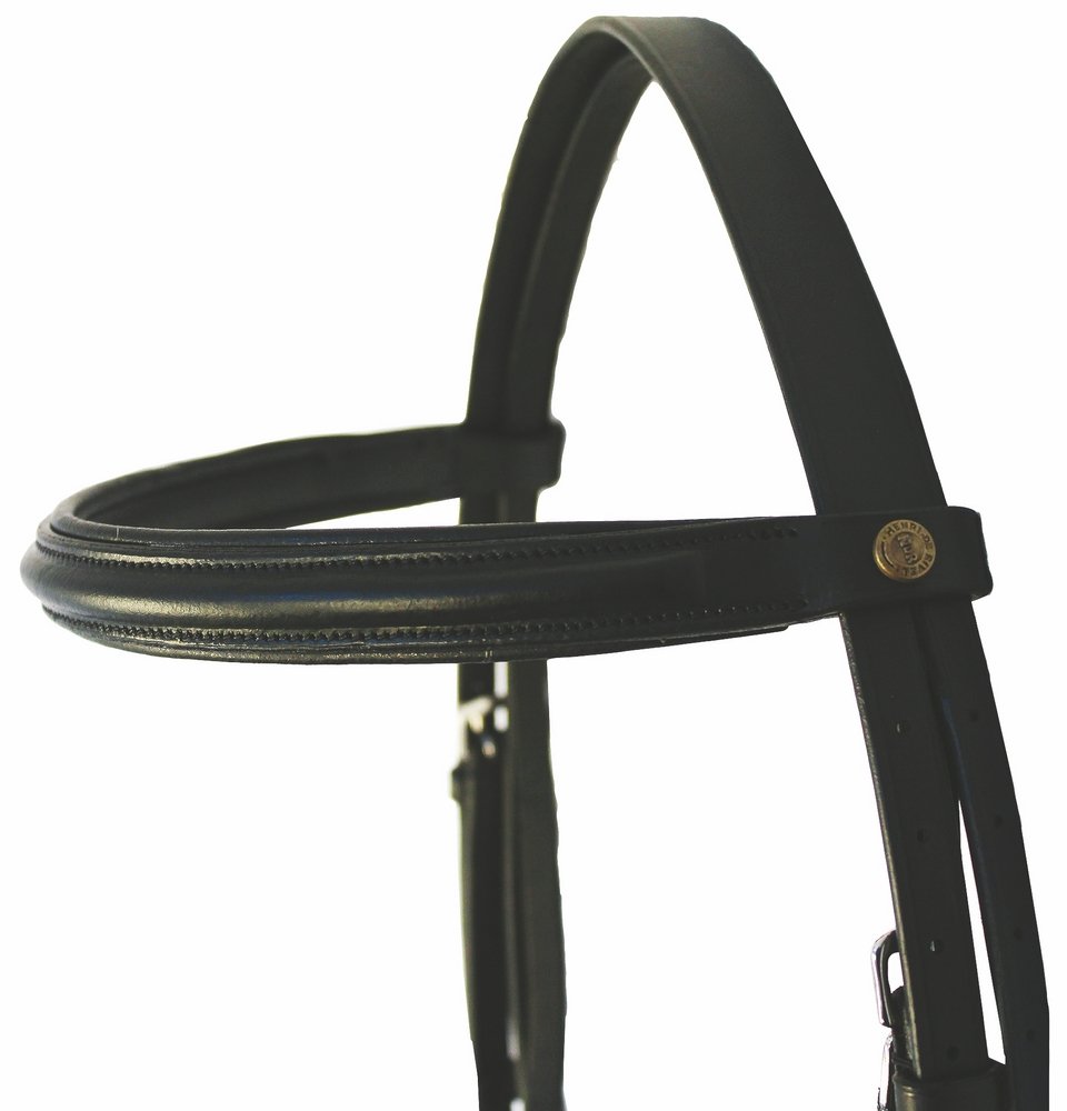 Henri de Rivel Premium Padded Dressage Bridle with Flash Noseband & Web Reins - Comfort Equestrian Horse Riding Equipment for Training & Competition