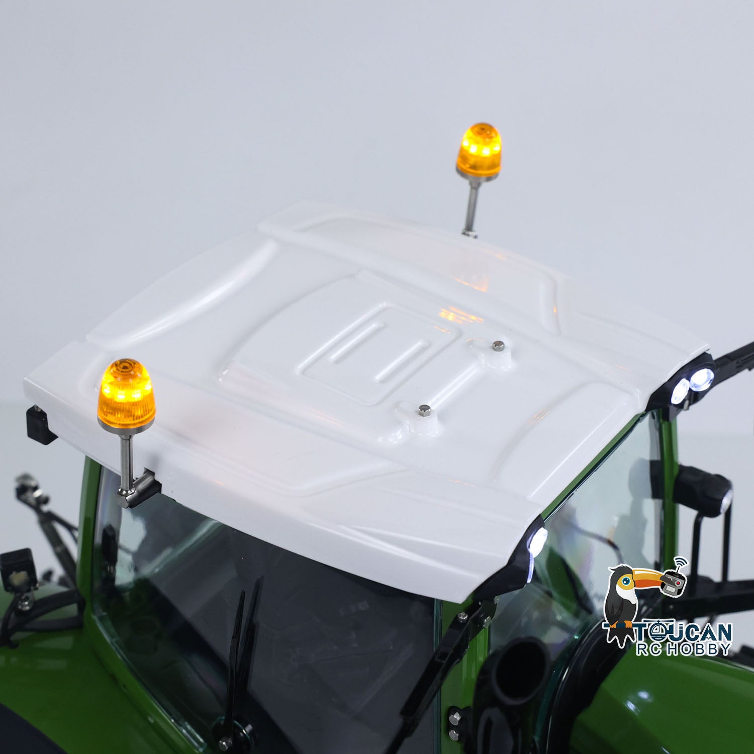 LESU AOUE 1050 1/14 Scale 4WD Metal Hydraulic RC Tractor - 4X4 Radio Control Vehicle with Light & Sound - Realistic Agricultural Toy Car for Hobbyists & Collectors - Perfect for Farm Simulation Play & RC Model Enthusiasts