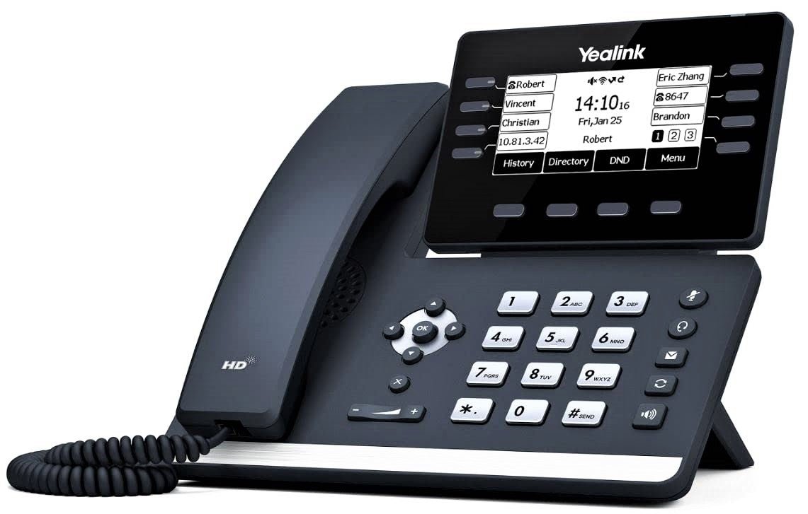 Yealink SIP T53W IP Phone - HD Voice, WiFi & Bluetooth, 4.3