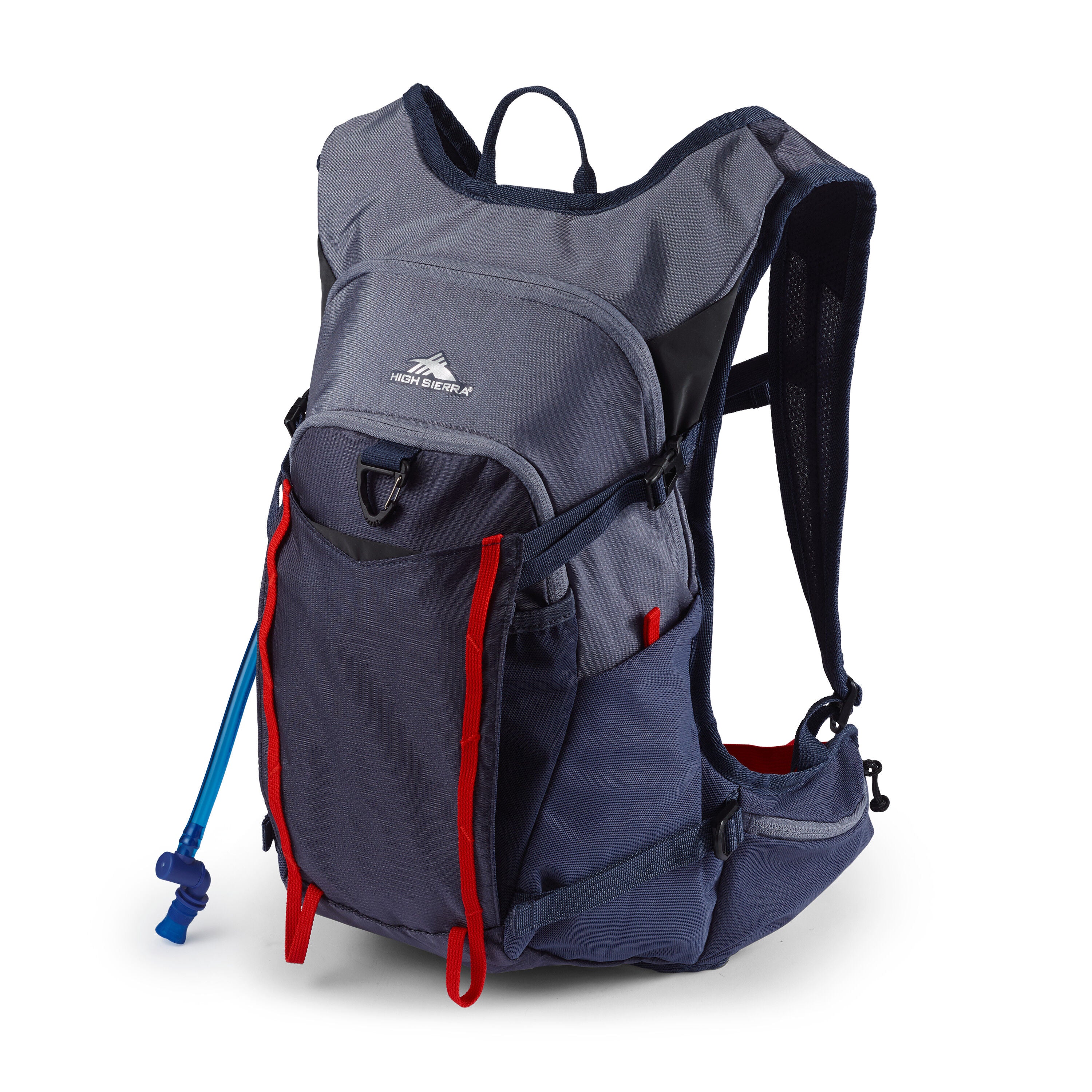 High Sierra Hydrahike 2.0 16L Hydration Backpack - Lightweight Water Pack for Hiking, Running & Outdoor Adventures - Grey Blue