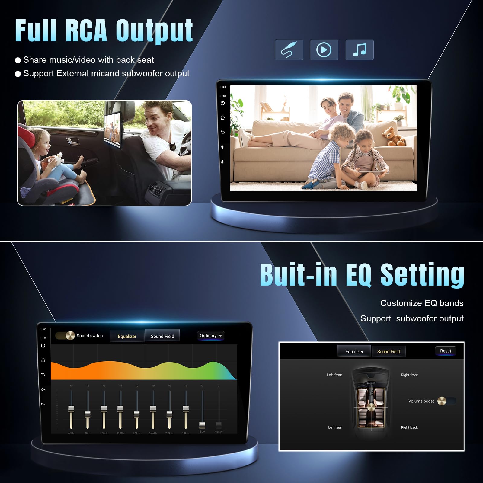 Leadfan 9 Inch Car Stereo for Toyota Tacoma 2005-2015 - Wireless CarPlay, Android Auto, Touch Screen, GPS, Bluetooth, FM Radio, AHD Backup Camera - Perfect for Hands-Free Driving & Entertainment