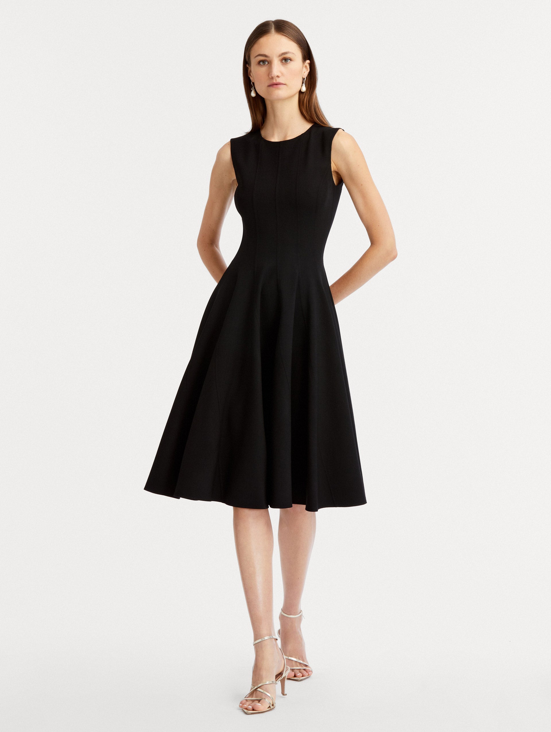 Elegant Curved Seam Detail Dress for Women - Perfect for Office, Party & Special Occasions | Flattering Fit & Stylish Design