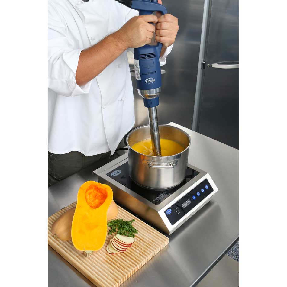 Globe GIB500 12 Heavy Duty Immersion Blender 500W - Powerful Stainless Steel Hand Blender for Smoothies, Soups & Sauces - Perfect for Home Kitchens & Professional Use