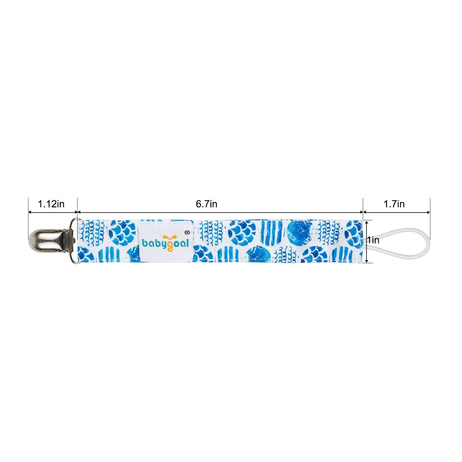 Babygoal Pacifier Clips 6 Pack - Durable Pacifier Holder for Boys & Girls, Fits Most Pacifier Styles & Baby Toys, Ideal Baby Shower Gift for Newborns and Toddlers at Home or On-the-Go