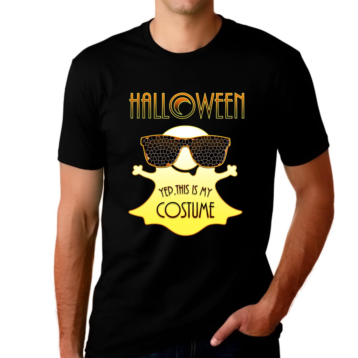 Funny Halloween T-Shirts for Men - Spooky Ghost Graphic Tees - Perfect for Halloween Parties & Costume Contests