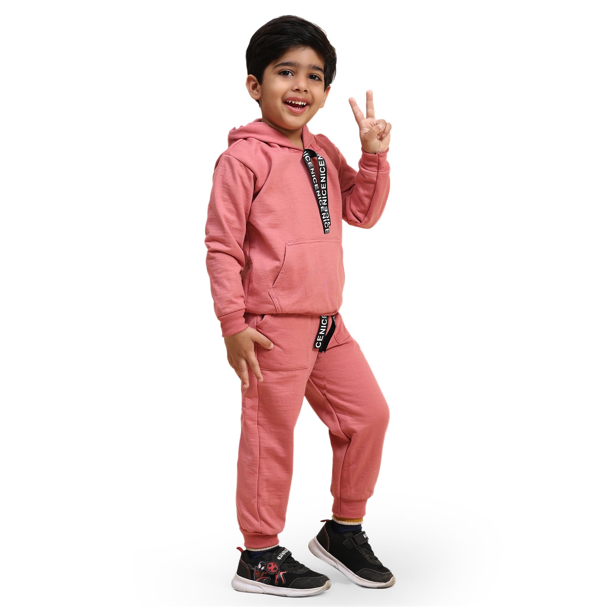 AMEEHA Kids Winter Tracksuit Set - Warm Fleece Sweatshirt & Pants for Boys & Girls | Cozy Outfit for School, Playdates & Outdoor Activities