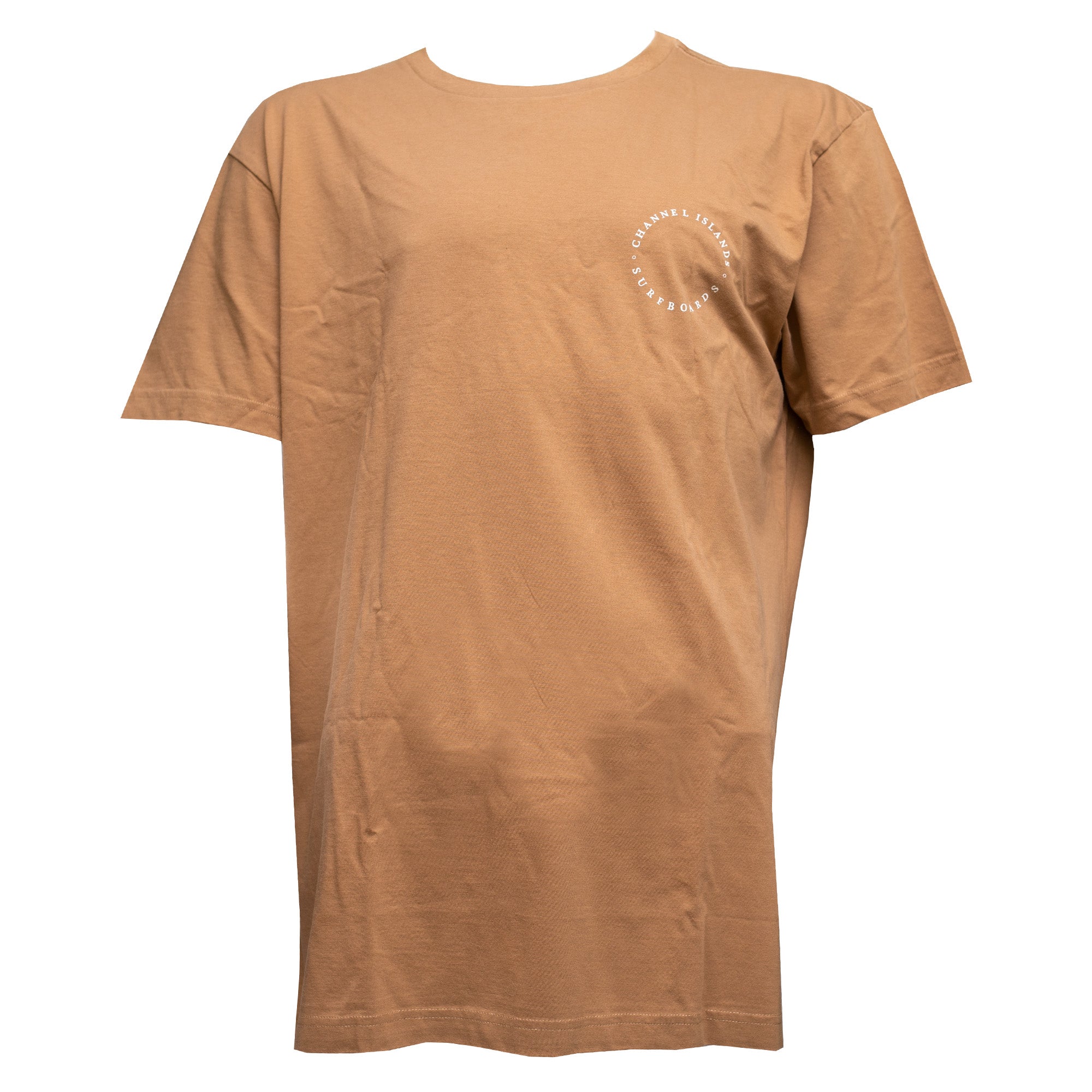 Channel Islands Hex Circle 2.0 Men's Short Sleeve T-Shirt - Desert Color - Casual Summer Wear for Beach & Street Style