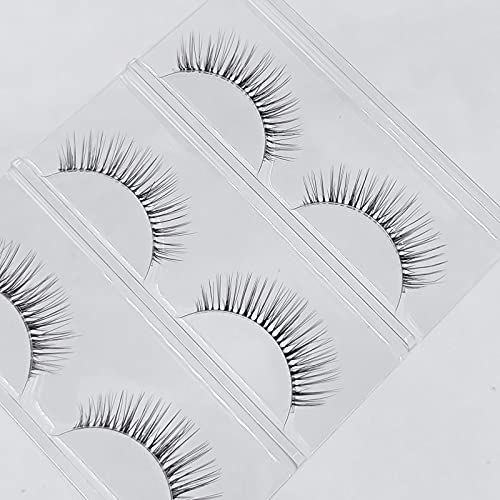 3 Pairs 3D Mink Lashes - Natural Wispy False Eyelashes for Nude Look, Big Eyes | Daily Wear, Bridal Makeup, Student & Party Use
