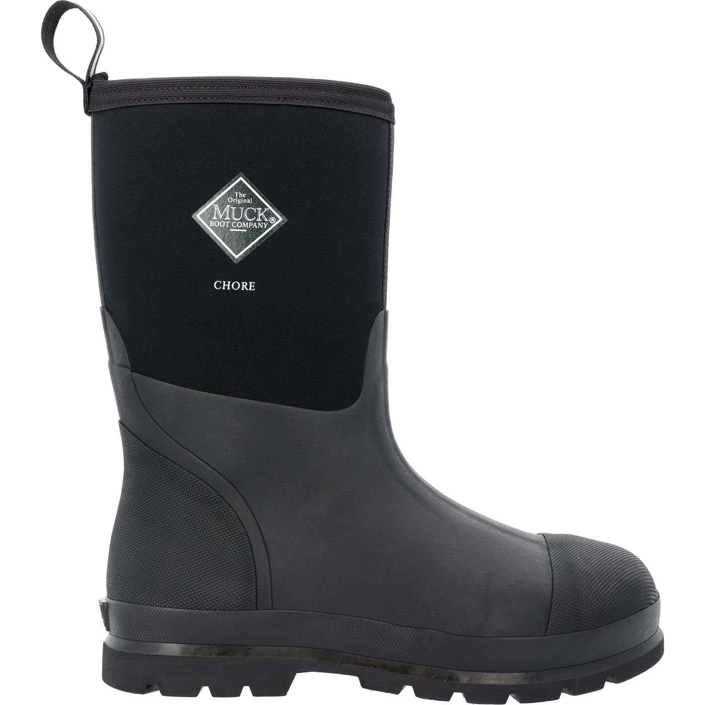 MUCK Men's Chore Mid Waterproof Work Boots - Slip Resistant Rubber Outsole for Construction, Farming & Outdoor Work - Ideal for Wet Conditions & Heavy Duty Use