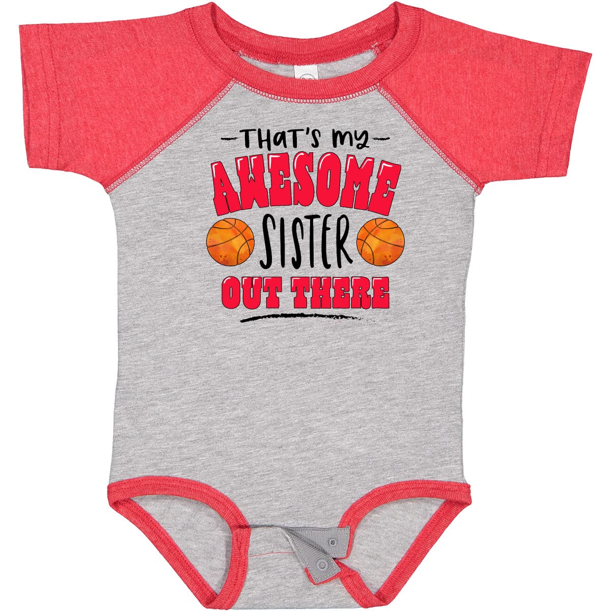 Inktastic Awesome Sister Basketball Bodysuit for Baby Gifts