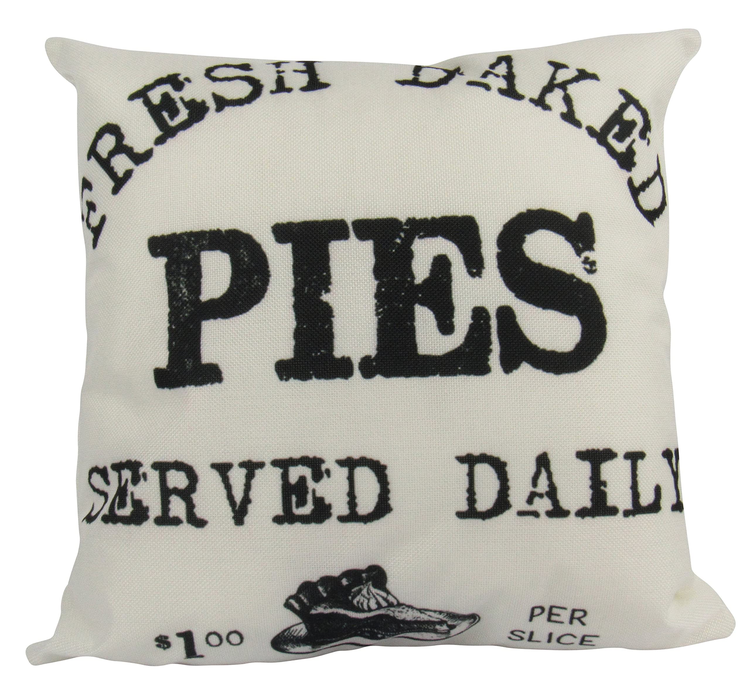 Fresh Baked Pies Throw Pillow Cover - Modern Farmhouse Home Decor for Couch, Bed & Sofa - Primitive Farmhouse Style Decorative Pillow Case for Living Room & Bedroom