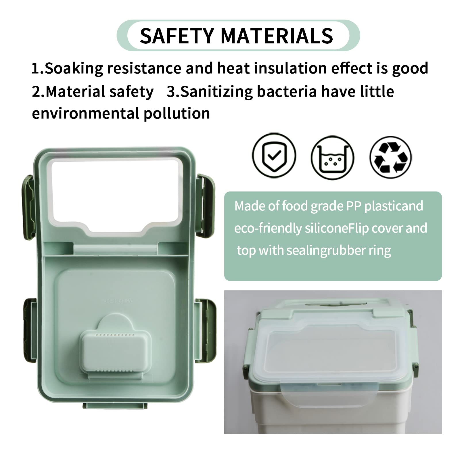 25lb Large Airtight Flour Storage Container with Wheels - 4 Pack BPA-Free Food Storage Bins with Seal Locking Lid & Measuring Scoop - Perfect for Flour, Rice, Grains, Baking Supplies & Bulk Food Storage (Green)