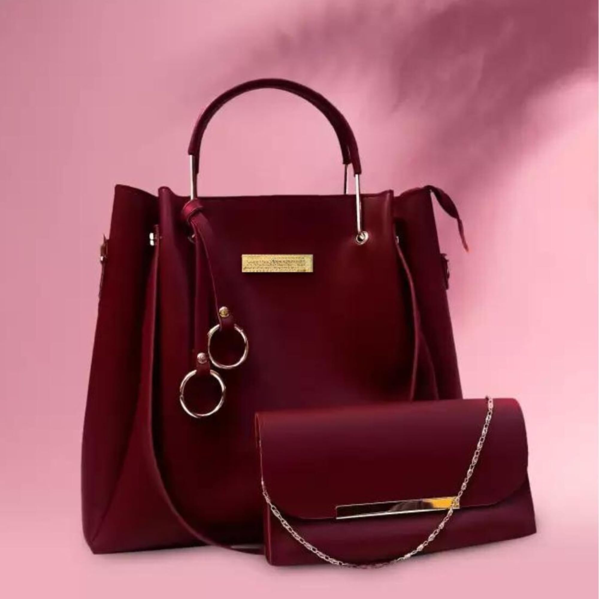 Stylish Faux Leather Handbags for Women - Set of 2 | Trendy Crossbody & Shoulder Bags | Perfect for Work, Travel & Everyday Use