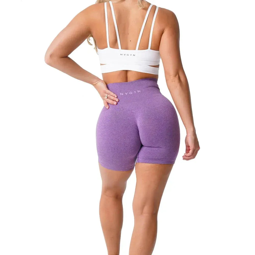 NVGTN Seamless Pro Shorts for Women - High Waisted Workout Shorts with Scrunch Detail - Perfect for Running, Yoga & Gym Training - Great for Intense Workouts & Active Lifestyle