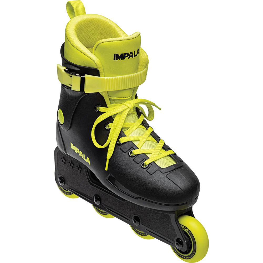 Impala Lightspeed Inline Skates for Women & Men - Black/Fluorescent High-Performance Rollerblades for Outdoor & Indoor Skating, Fitness, and Recreation