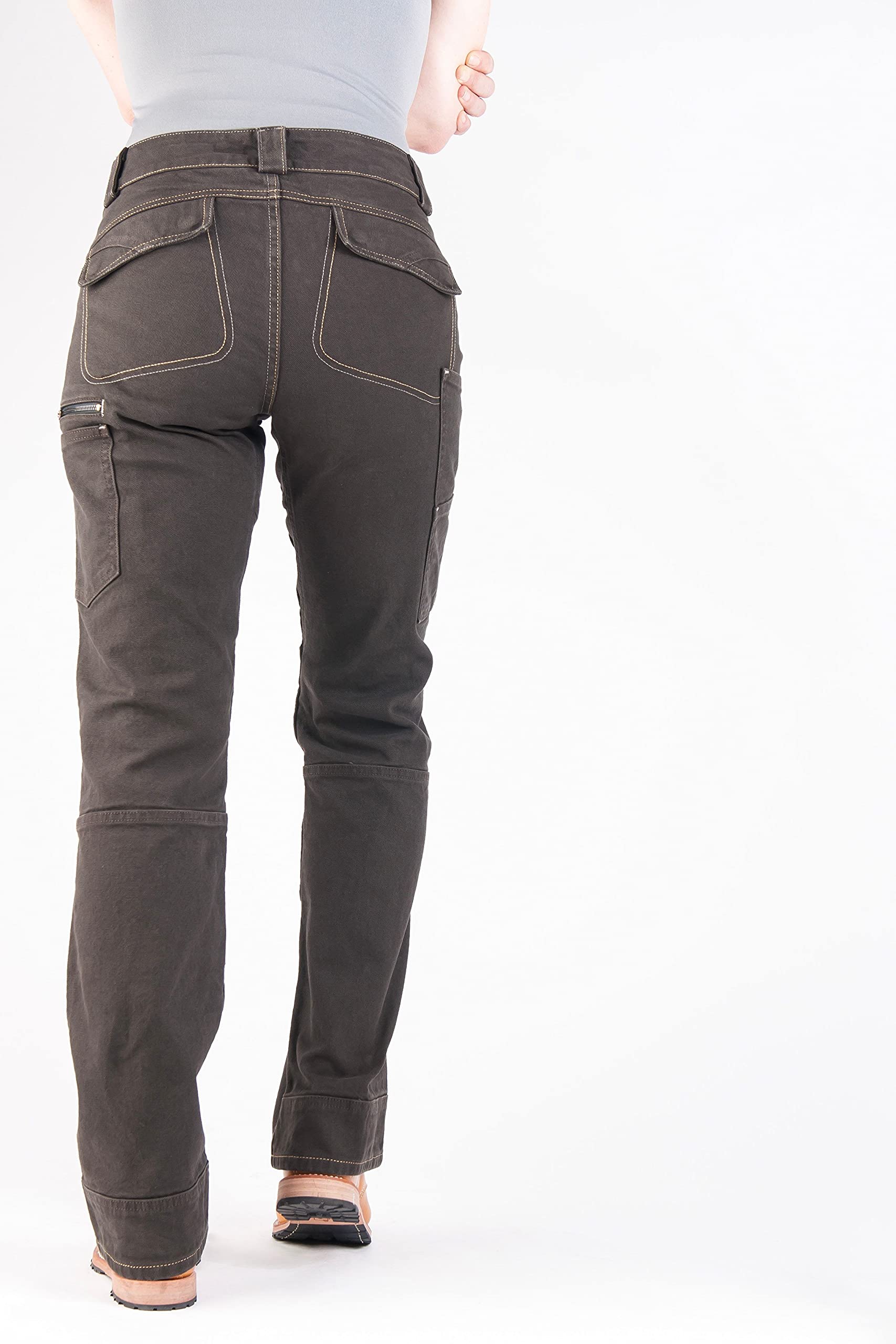 Dovetail Women's Relaxed Fit Cargo Pants with 10 Functional Pockets - Durable Workwear for Construction, Landscaping & Outdoor Activities