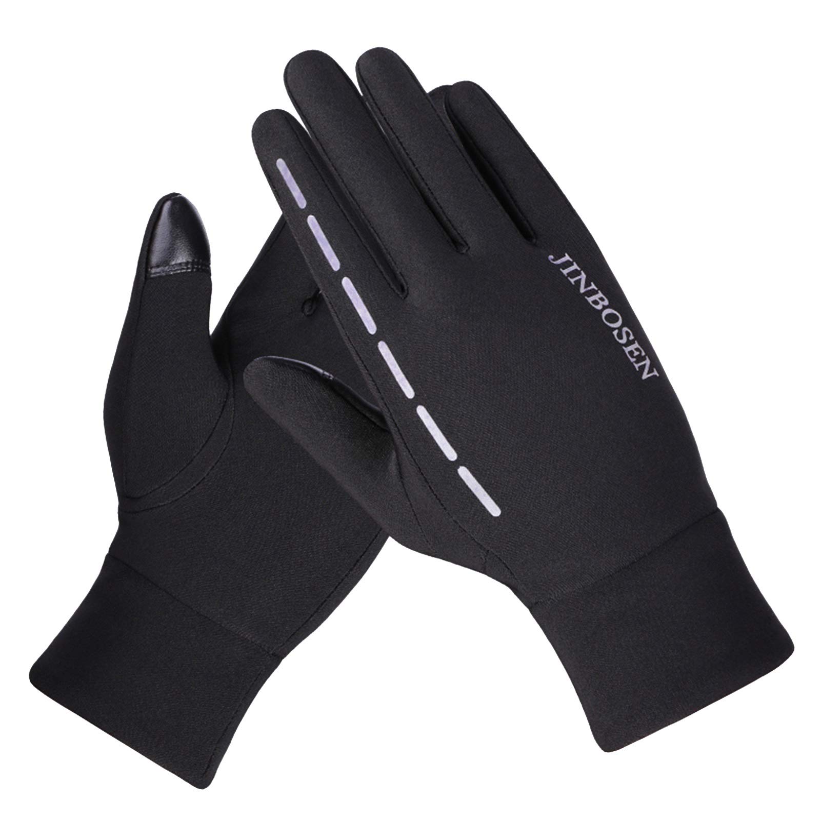 Men's Running Gloves - Touch Screen Winter Gloves for Jogging & Outdoor Sports, Stretchy Lightweight Thermal Gloves (Gray, Medium) - Perfect for Running, Cycling, Hiking & Cold Weather Activities