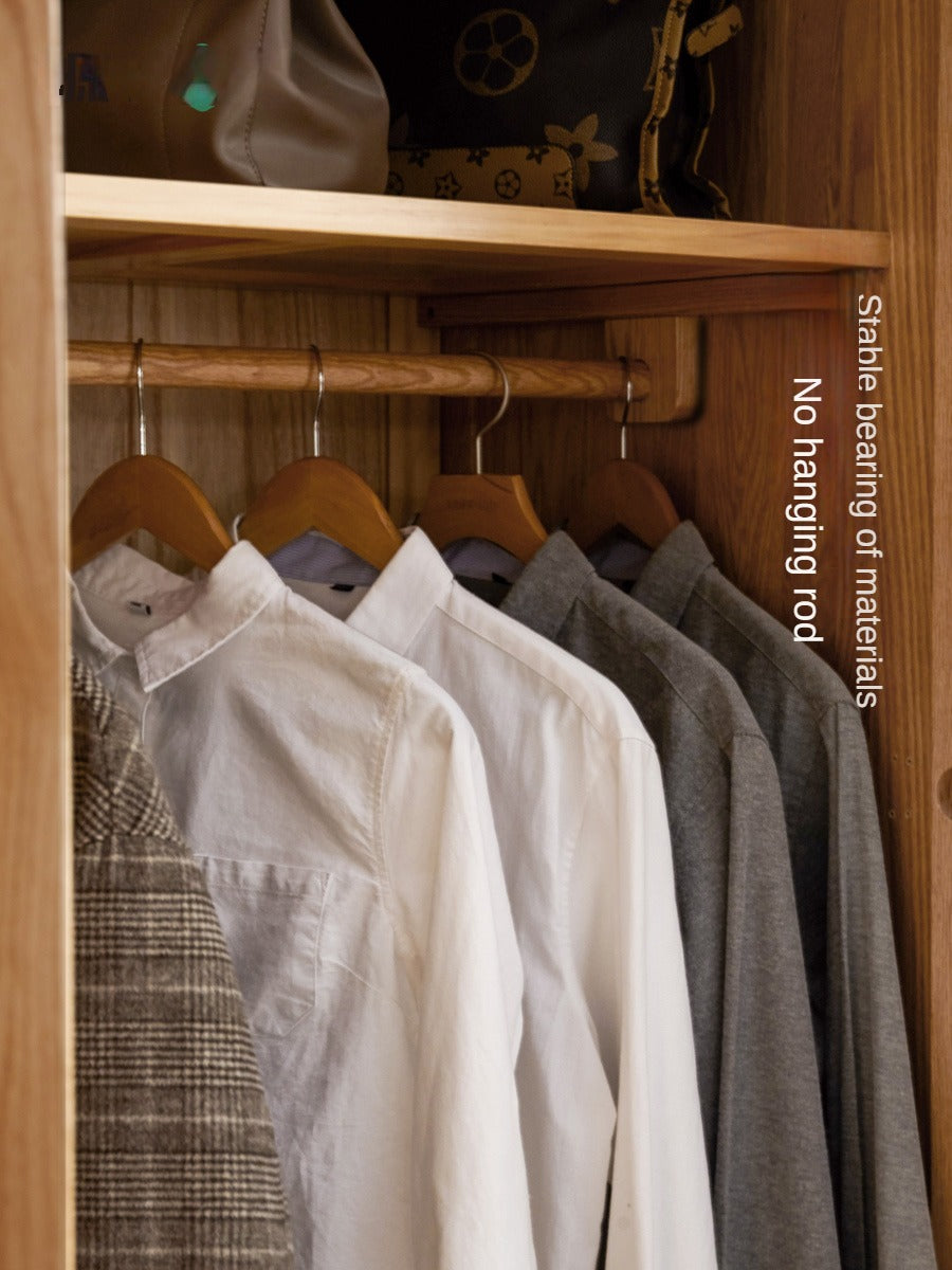 Solid Oak Wood Wardrobe - Premium Quality, Spacious Storage for Bedroom, Closet & Home Organization