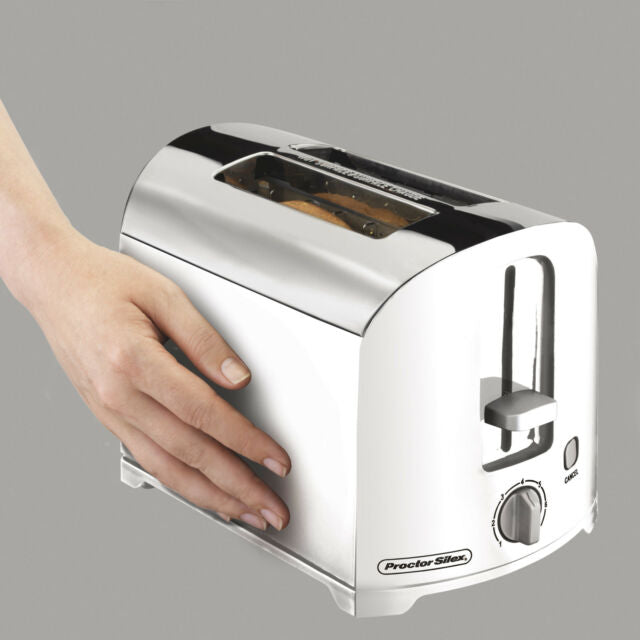 Proctor Silex 2 Slice Toaster 22632 - Compact Countertop Toaster for Bagels, Bread & Pastries - Perfect for Breakfast, Kitchen & Dorm Use