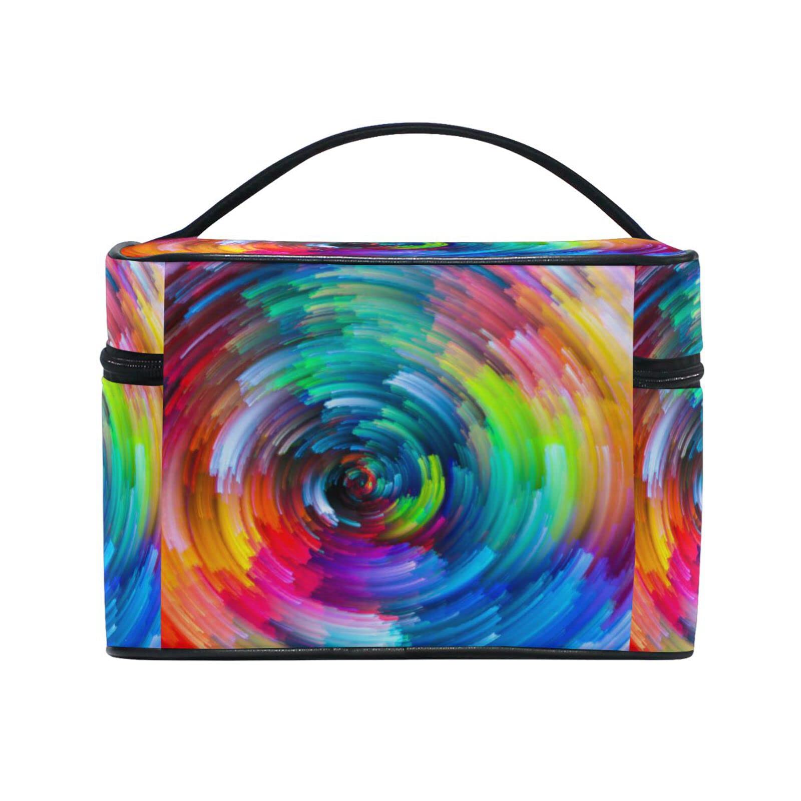 Rainbow Watercolor Cloud Marble Cosmetic Bag - Zippered Makeup Organizer Pouch for Women & Girls | Travel Toiletry Case, Perfect for Daily Use & Gift Giving