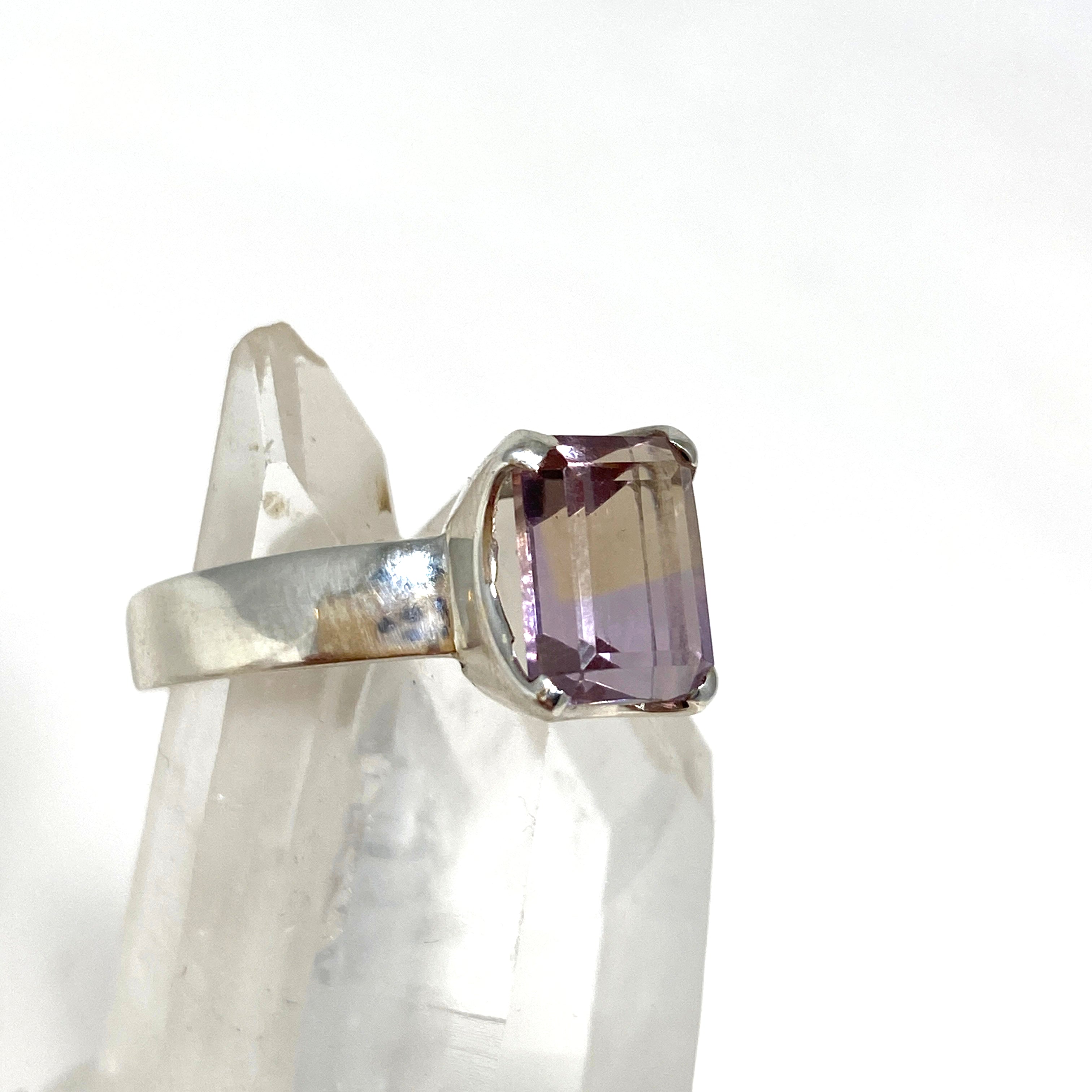 Stunning Ametrine Emerald Cut Faceted Ring PRGJ489 - Elegant Jewelry for Weddings, Anniversaries & Special Occasions