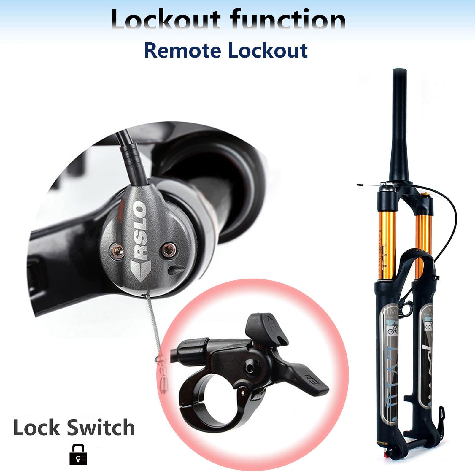27.5/29 Inch MTB Air Suspension Fork - 15x100mm Thru Axle, 130mm Travel, Rebound Adjustable, Tapered Remote Lock - Perfect for Trail Riding & Mountain Biking Adventures