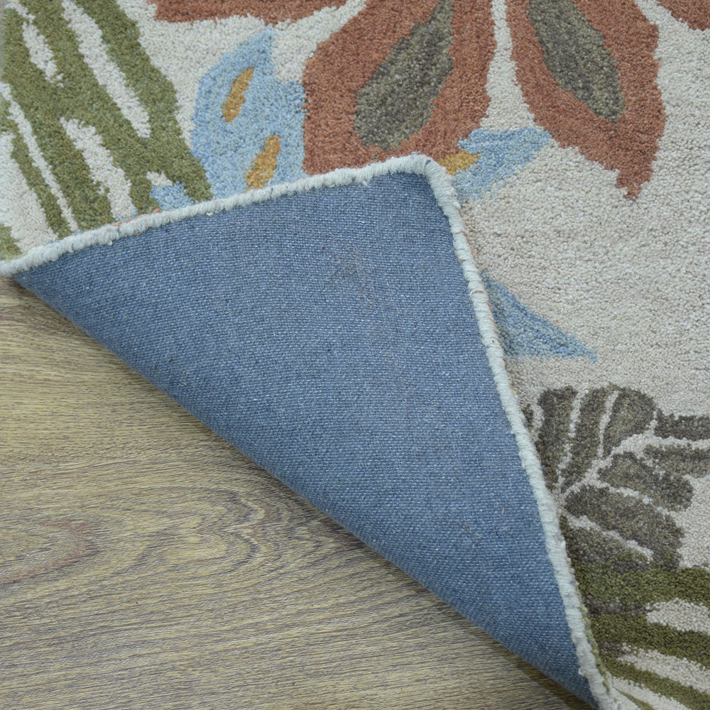 Handmade Candytuft Floral Area Rug - Soft & Durable Non-Slip Living Room Carpet for Bedroom, Nursery, or Home Decor