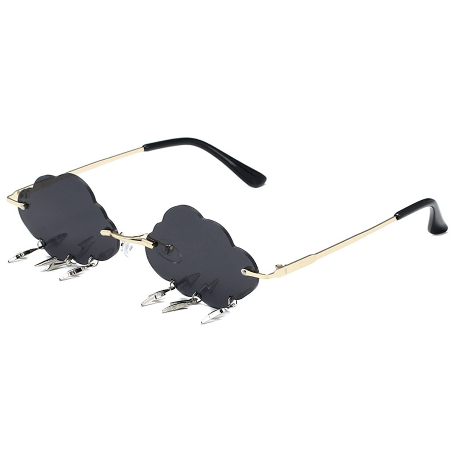 Vintage Cloud Shape Sunglasses for Women & Men - Retro Irregular Frame Unisex Sunglasses with Tinted Lenses | Perfect for Beach, Driving, and Outdoor Fashion Accessories