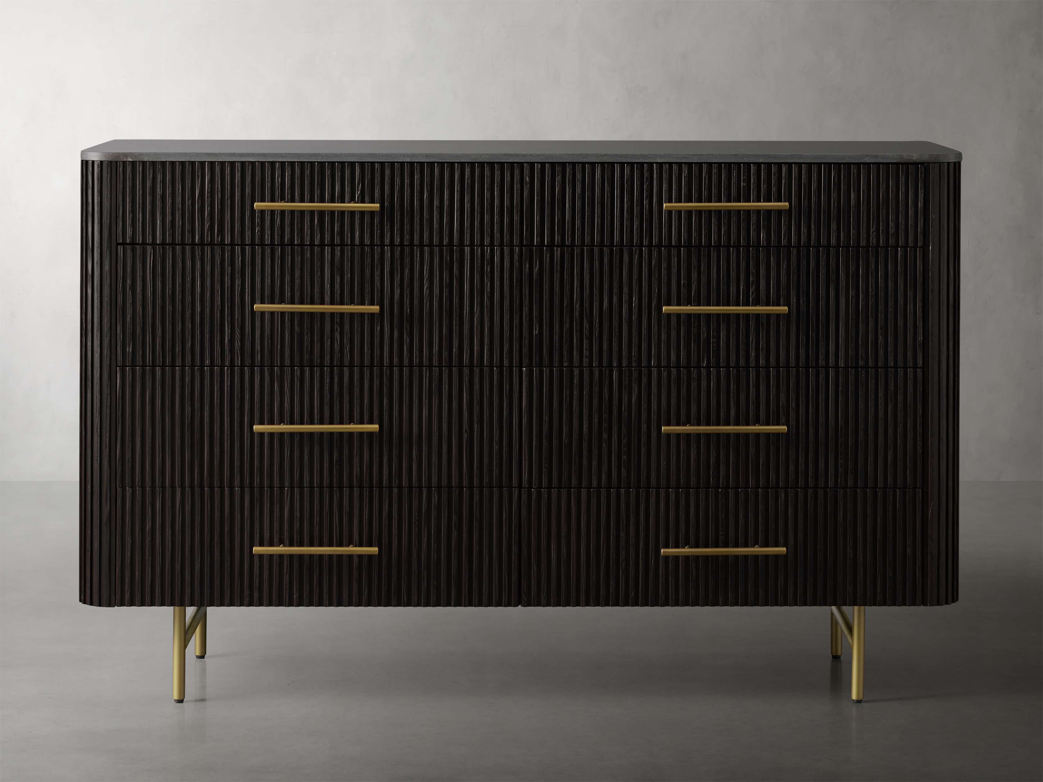 Finnley 8-Drawer Dresser in Ebony - Stylish Wooden Chest of Drawers for Bedroom Storage & Organization