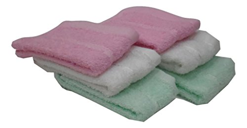 Vissage Radiant Set of 6 Soft Face Towels - 100% Cotton, Quick-Dry & Absorbent - Perfect for Skincare, Makeup Removal & Spa Days at Home (PPT6S16)